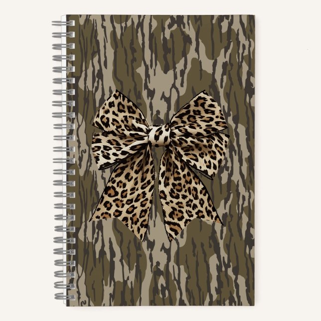 Carnet Femmes de chasse au ruban Camo Leopard Bow Bottoml (Recto)