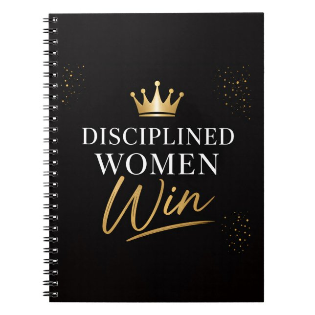 Carnet Femmes Disciplinées Gagnent Planificateur (Devant)