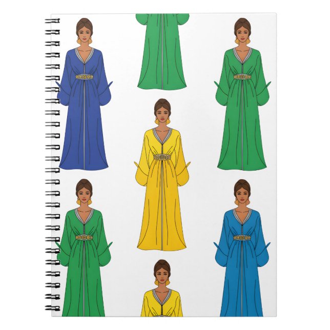 Carnet Femmes saoudiennes en robe colorée (Devant)