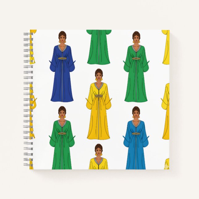 Carnet Femmes saoudiennes en tenue colorée (Devant)