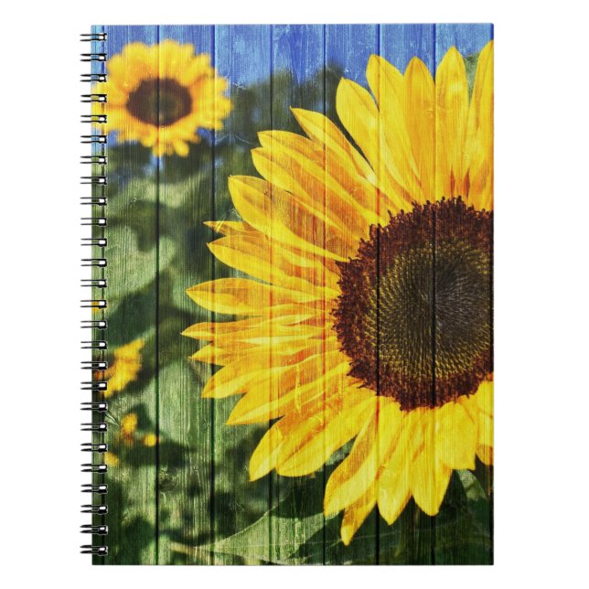 Carnet Fence painted de Sunflowers (Devant)