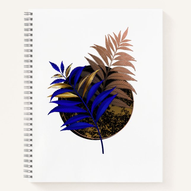 Carnet Ferme bleue sur cercle noir (Devant)