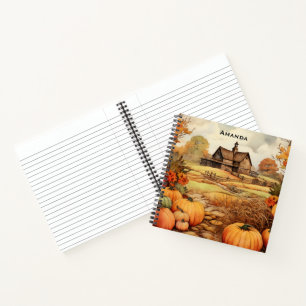 Carnet Ferme citrouille automne récolte Thanksgiving