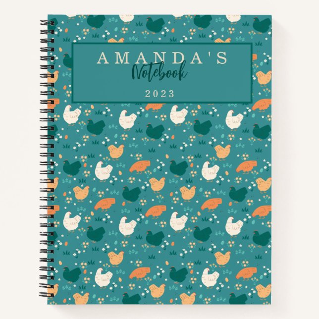 Carnet Ferme de poulet vert (Devant)