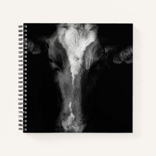 Carnet Fermes Tête de vache B&W
