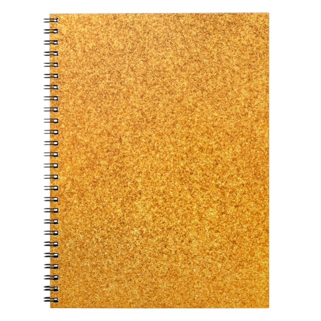 Carnet Fermeture de texture métallique mat doré. Métal br (Devant)
