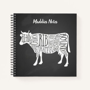 Carnet fermier vache boucherie charcuterie art petit port