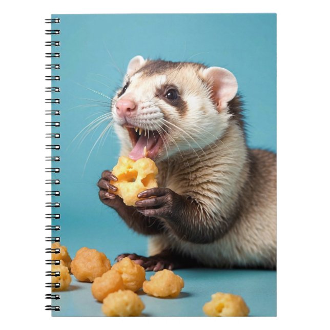 Carnet Ferret Cute Manger Fromage Poufs (Devant)
