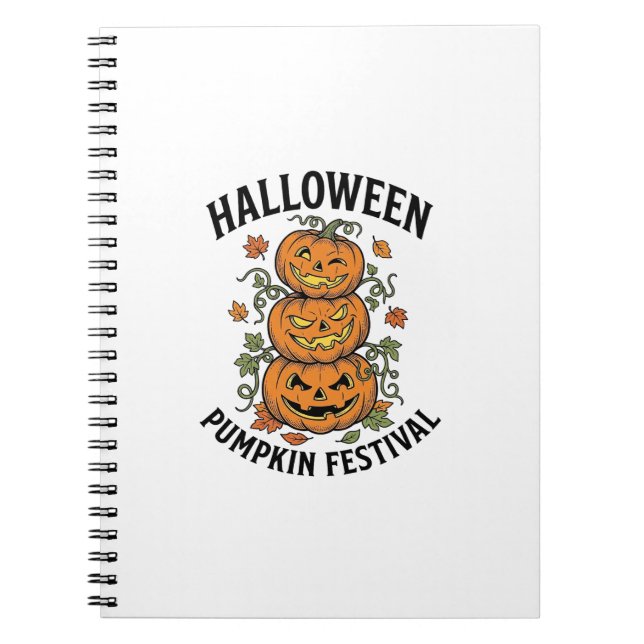 Carnet Festival de citrouilles d'Halloween Jack O Lantern (Devant)
