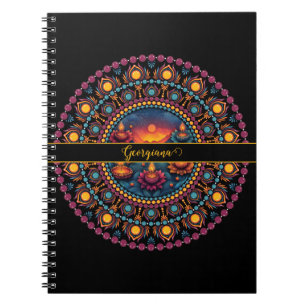 Carnet Festival Diwali coloré personnalisé Mandala
