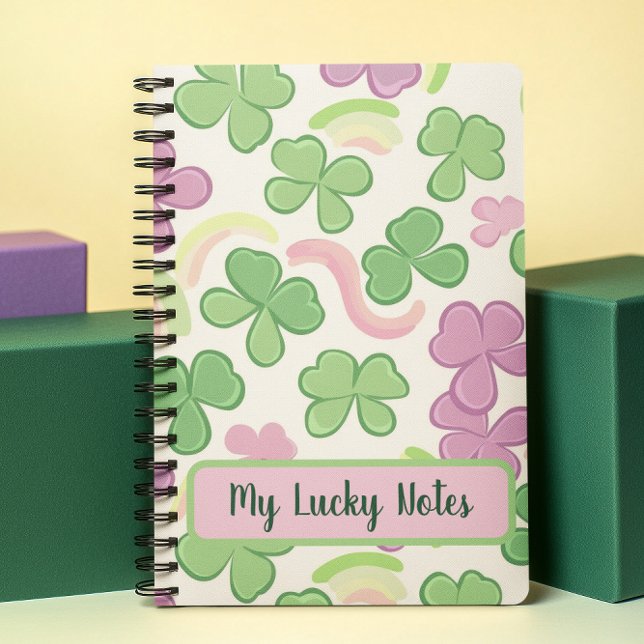 Carnet Festive St. Paddy’s Light Green & Rainbow Motif (Festive St. Paddy’s Light Green & Rainbow Pattern Notebook)