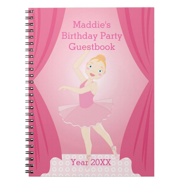 Carnet Fête d'anniversaire de ballerine (Devant)