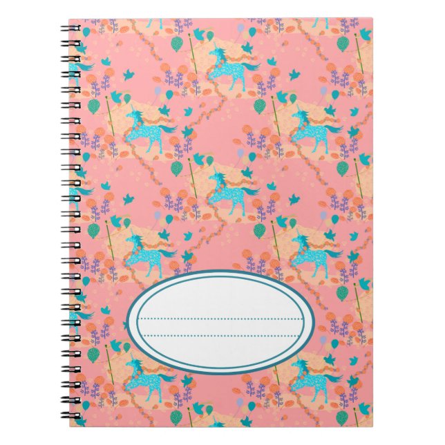 Carnet Fête d'anniversaire de la licorne (Devant)