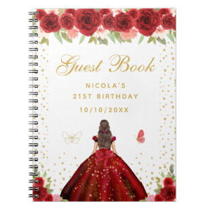 Carnet Fête d'anniversaire de la princesse aux cheveux br