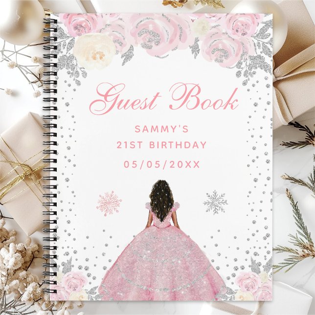 Carnet Fête d'anniversaire de princesse à la peau foncée  (Créateur téléchargé)