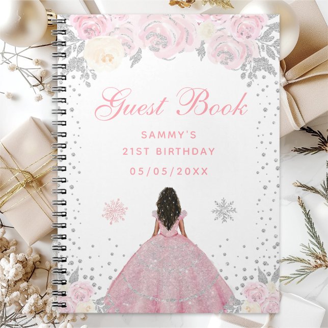 Carnet Fête d'anniversaire de princesse à la peau foncée  (Créateur téléchargé)