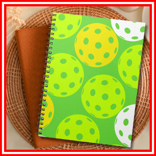 Carnet Fête d'anniversaire Pickleball Vert Mignon Sports