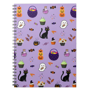 Carnet Fête de Halloween avec des friandises mignonnes