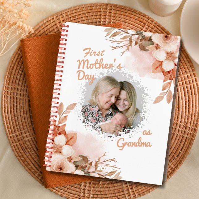 Carnet Fête de la Première Mère Florale en tant que grand (Créateur téléchargé)