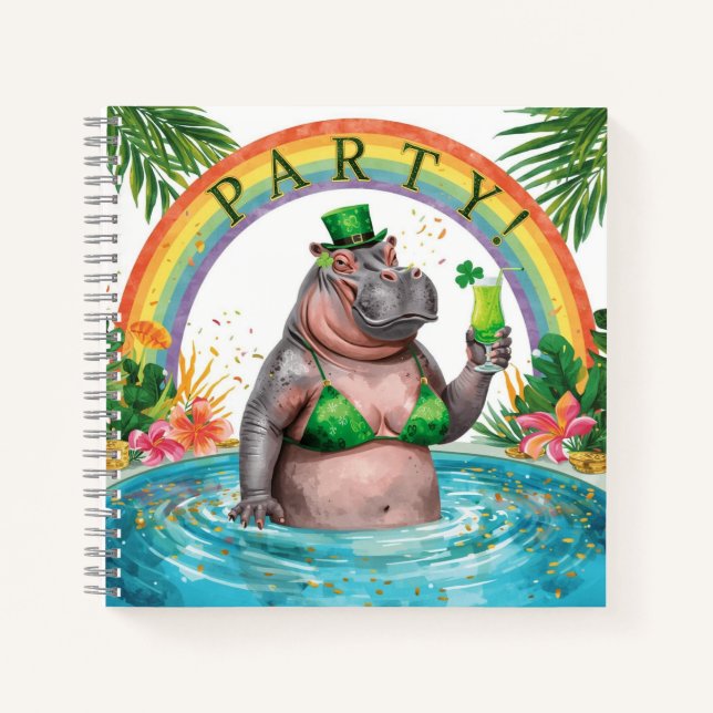 Carnet Fête de la Saint-Patrick, fête hippo au bord de la (Devant)