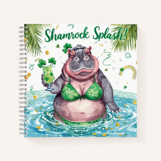 Carnet Fête de la Saint-Patrick, fête hippo au bord de la (Devant)