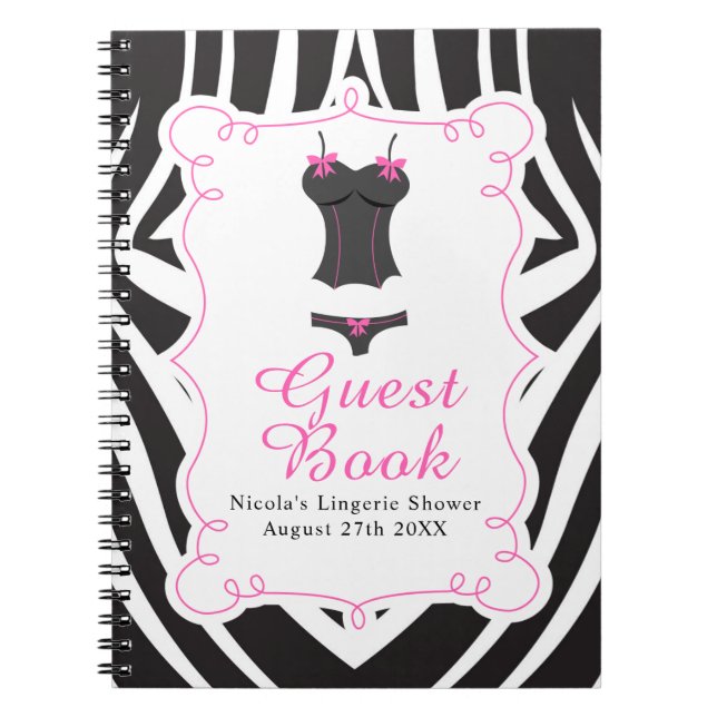 Carnet Fête de lingerie rose chaud  (Devant)
