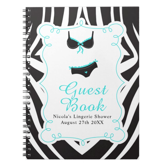 Carnet Fête de lingerie turquoise  (Devant)
