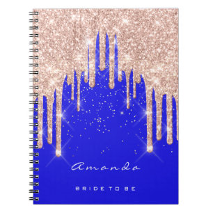 Carnet Fête de l'mariée de l'artiste de maquillage bleu r