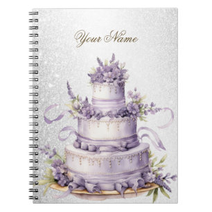 Carnet Fête de mariage Cake Lavender Floral Élégant