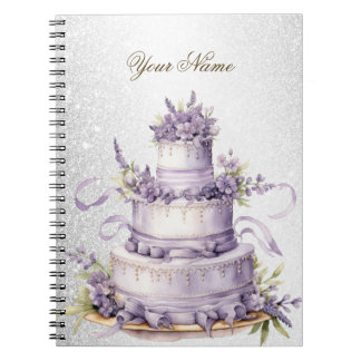 Carnet Fête de mariage Cake Lavender Floral Élégant