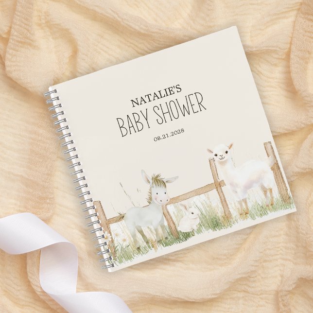Carnet Fête de Naissance Amis de Prairie Animaux de Ferme (Créateur téléchargé)