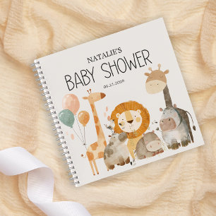 Carnet Fête de Naissance Animaux de la Nurserie Safari Zo