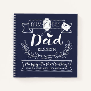 Carnet Fête de votre propre père No 1 Papa mignon Monog