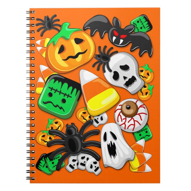 Carnet Fête des Candies Éffrayantes d'Halloween (Devant)