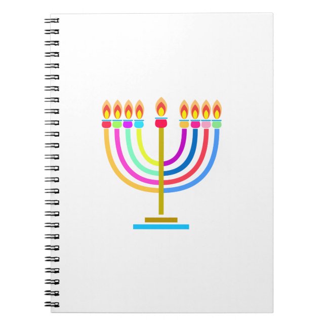 Carnet Fête des Lumières de Hanoukka Hanukkiah Vacances  (Devant)