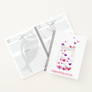 Carnet Fête des mariées Mariée & Co avec l'amour Recet