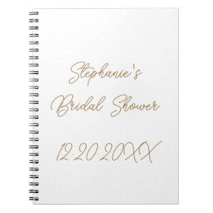 Carnet Fête des mariées Monogrammes Mariage Gold Script I