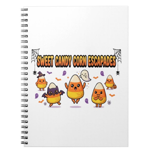 Carnet Fête d'Halloween Candy Corn Mignonne (Devant)
