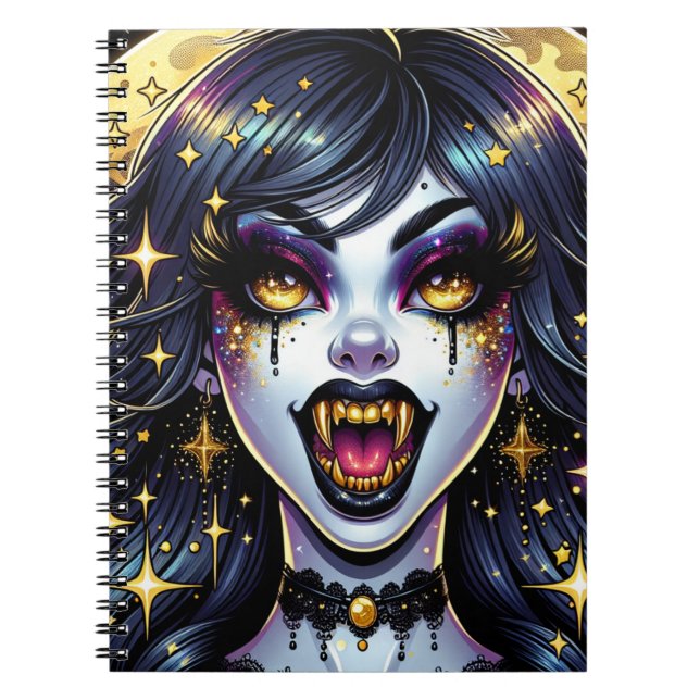 Carnet Fête d'Halloween Vampire de Style de Bande Dessiné (Devant)
