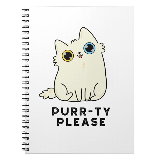 Carnet Fête Féline S'il Vous Plaît Blague de Chat Mignon  (Devant)