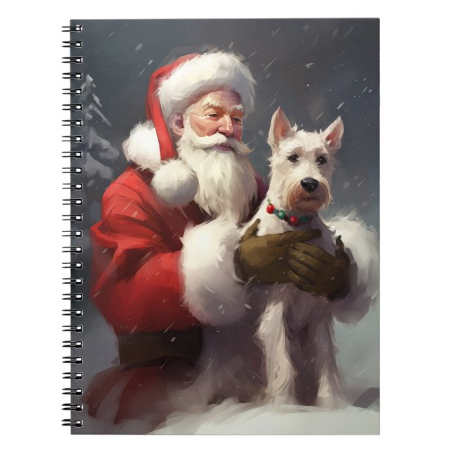 Carnet Fête Noël Festive du Père Noël Terrier du Père Noë (Devant)