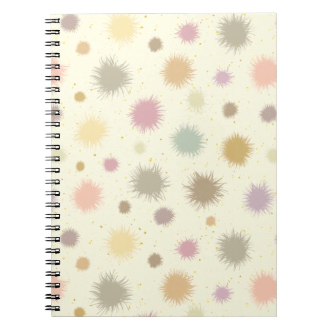 Carnet Fête Pastel Pollen - motif sans couture.    (Devant)