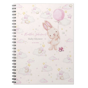 Carnet Fête Prénatale de Bébé Lapin Fille