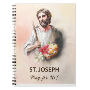 Carnet Fête Saint-Joseph Priez pour nous Aquarelle