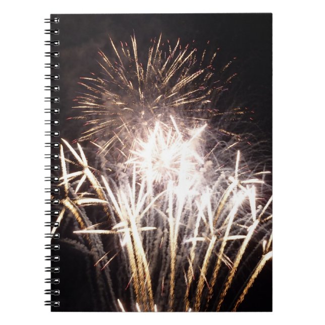 Carnet Feu d'artifice blanc et or I Fête patriotique (Devant)