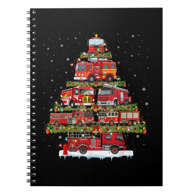 Carnet Feu de camion feux Pompier Camion d'incendie Noël (Devant)
