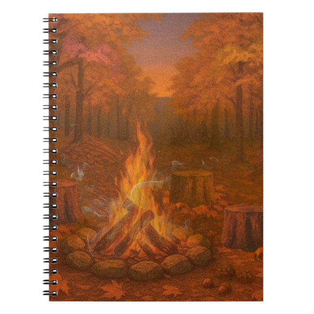 Carnet Feu de joie du crépuscule d'automne (Devant)