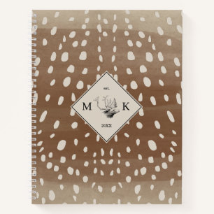 Carnet Feu Spoy Baby Deer Poster de animal Motif Monogram