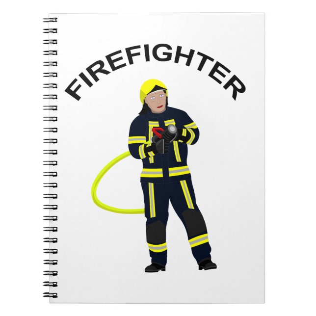 Carnet Feuerwehrmann in blauer Einsatzkleidung Bloc d'inf (Devant)