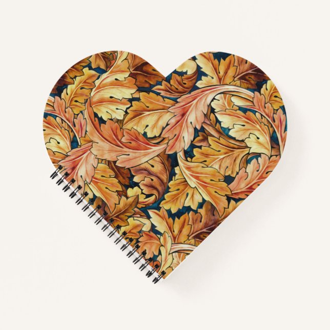 Carnet Feuille d'acanthe de William Morris, motif automna (Devant)